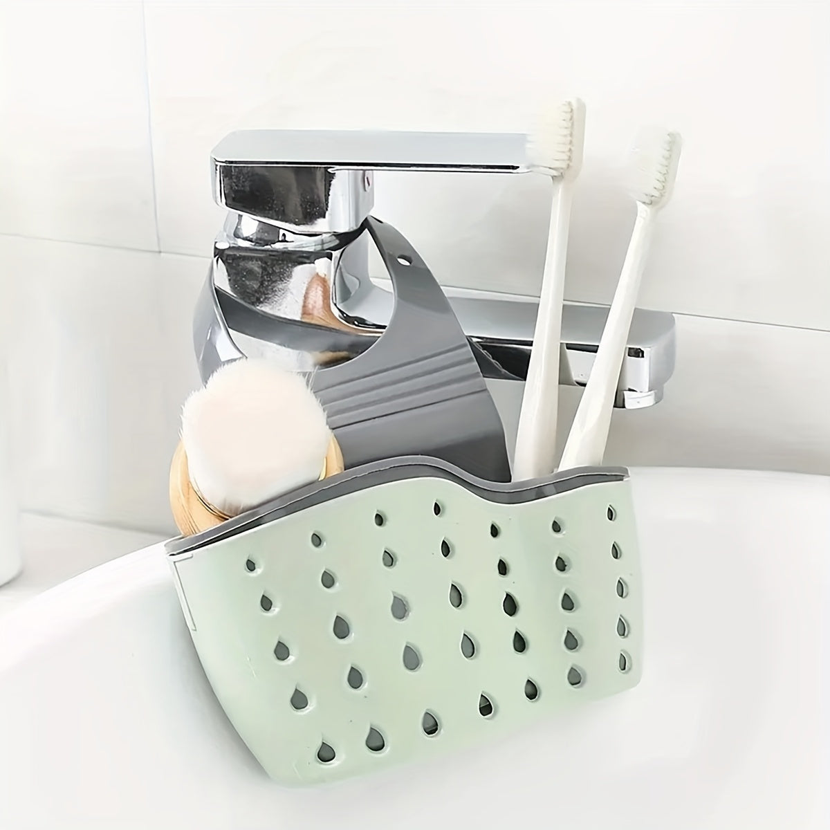 1pc Kitchen Sink Drain Basket - Multi-Functional Hanging Rack for