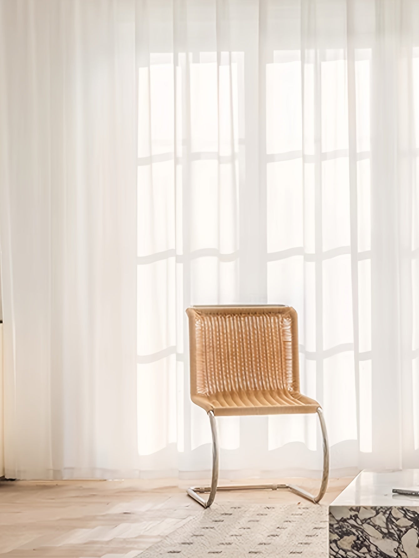 Elegant White Yarn Curtain for Any Room Decor