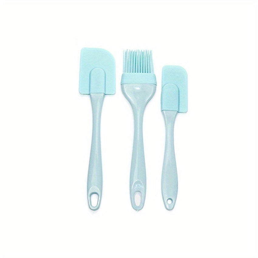 3Piece Silicone Spatula  Oil Brush Kitchen Set