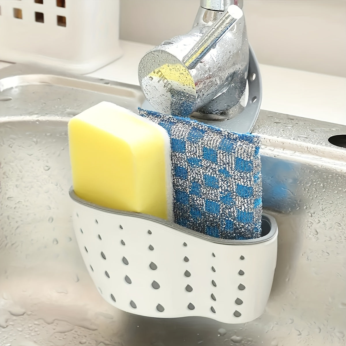 1pc Kitchen Sink Drain Basket - Multi-Functional Hanging Rack for