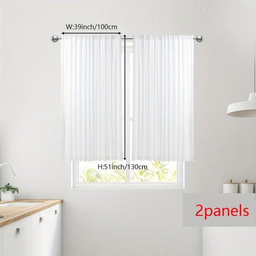 Elegant White Yarn Curtain for Any Room Decor