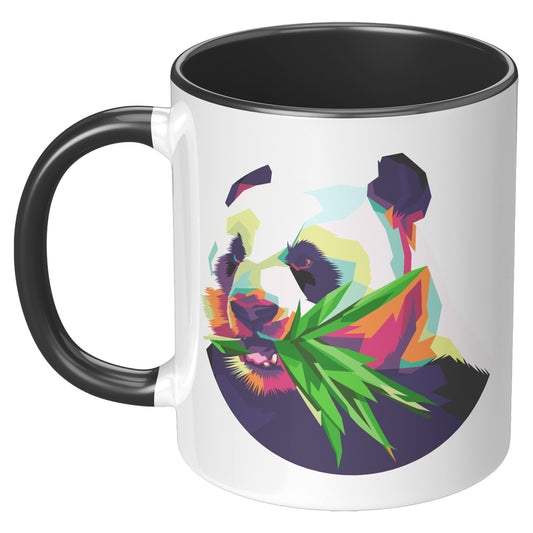 Coffee Cup, Ceramic Mug 11oz, Colorful Pop Art Panda